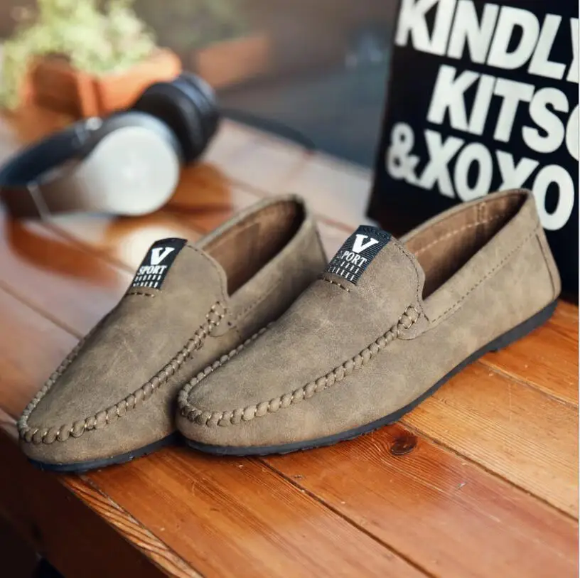 

2021 new fashion low-cut men's shoes business trend summer youth breathable flat casual shoes men's all-match peas shoes