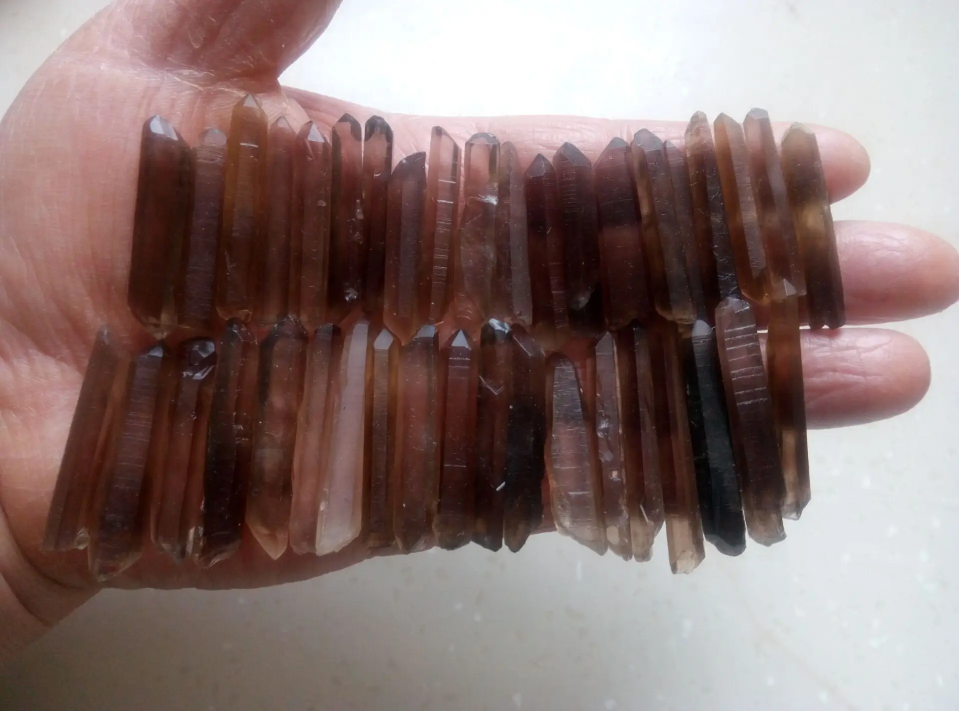 50 шт./партия маленькая палочка из натурального дымчатого кварца 40 г|Камни| |