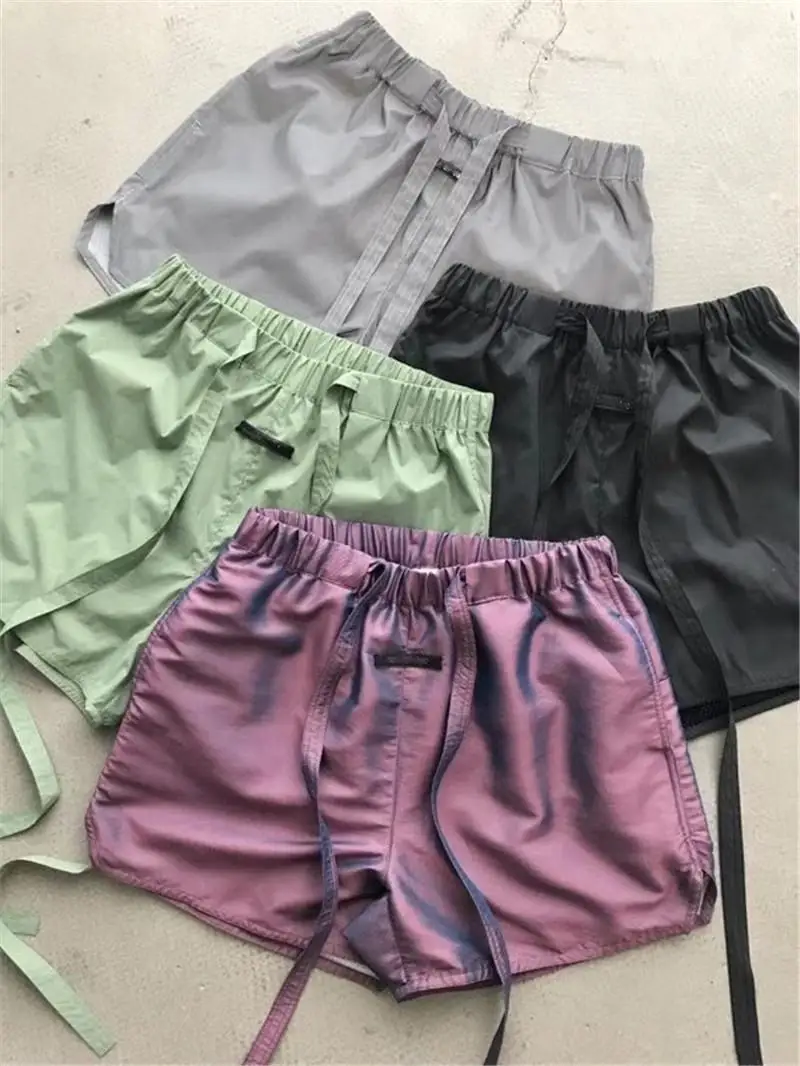 

Laser Reflective colorful FOG Essentials Shorts Men Women 1:1 Best-Quality Beach Shorts