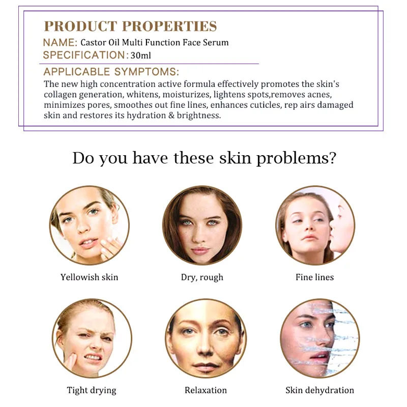 

Castor Seed Essential Oil Massage Essential Oil Long-lasting Anti-Aging Soothing Facial Brightening Firming Essential Oil