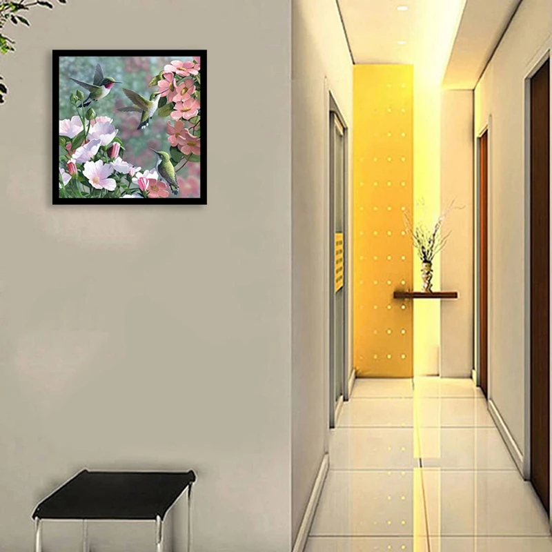 Алмазная 5D Вышивка сделай сам набор для алмазной вышивки с колибри цветами | Дом и