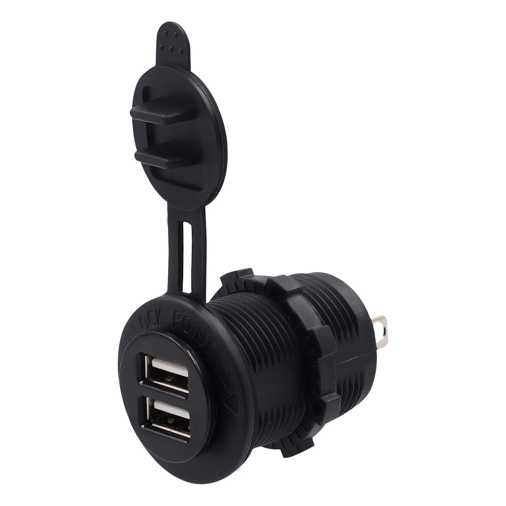 Мотоцикл 12 В 2.1A выход двойной USB порт зарядное устройство прикуриватель гнездо сплиттер гнездо GPS автомобильные аксессуары автосалон часть
