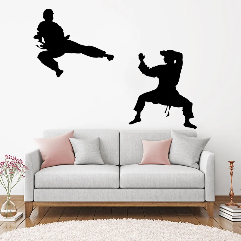 Настенная Наклейка на стену с изображением карате дзюдо ниндзя украшение день