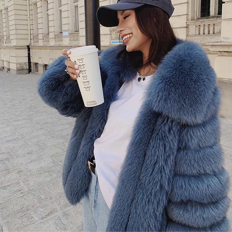 Женская меховая куртка из натурального Лисьего меха | одежда