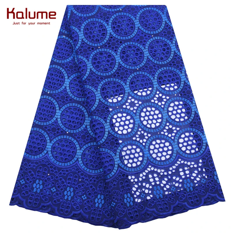 

Kalume Latest African Lace Fabric Embroidery Nigerian Swiss Cotton Lace Fabric Hole Swiss Voile Lace In Switzerland For Sew 1932