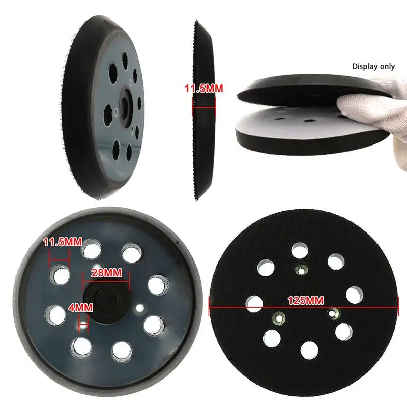 5 Inch 8 Holes Sanding Disc Sander Pad Hook and Loop Backing Black Shank fit Dremel Grinder Rotary Tool | Инструменты