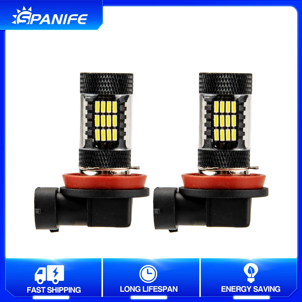 

Автомобильные светодиодсветодиодный Противотуманные фары Spanife, 2 шт., H4, H7, H8, H11, 9005, 9006, H10, H16, 57smd 4014, белые автомобисветодиодный противотуманн...