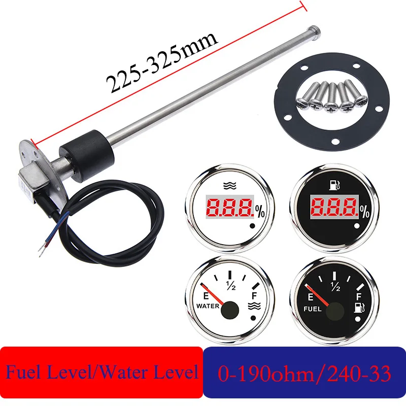 Датчик уровня топлива 52 мм 0 ~ 225 Ом цифровой датчик воды 275 325 | Автомобили и