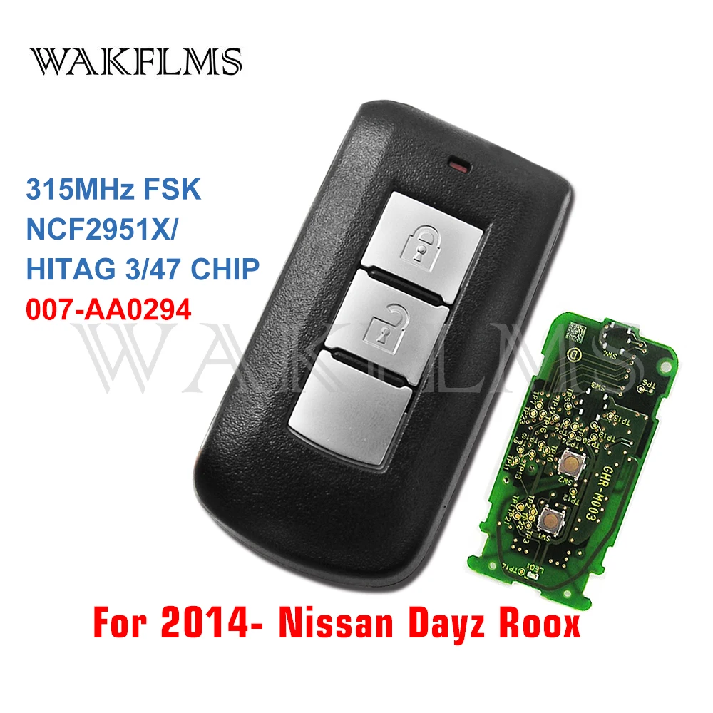 OEM для Nissan Dayz Roox 2014 2015 2016 2 кнопочный умный дистанционный Автомобильный ключ 315 МГц