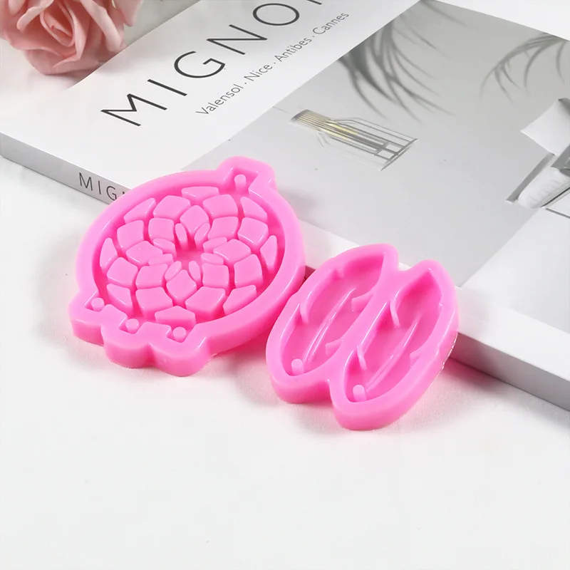 

Bohemian Earrings Dream Catcher Feather Set Silicone Mold Crystal Epoxy Making Material Pendant Mold