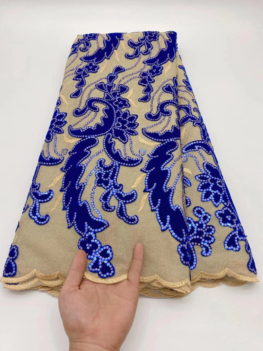 

Французская кружевная ткань с блестками, бархатная кружевная ткань 2021, высококачественное кружево, африканская кружевная ткань для свадеб...