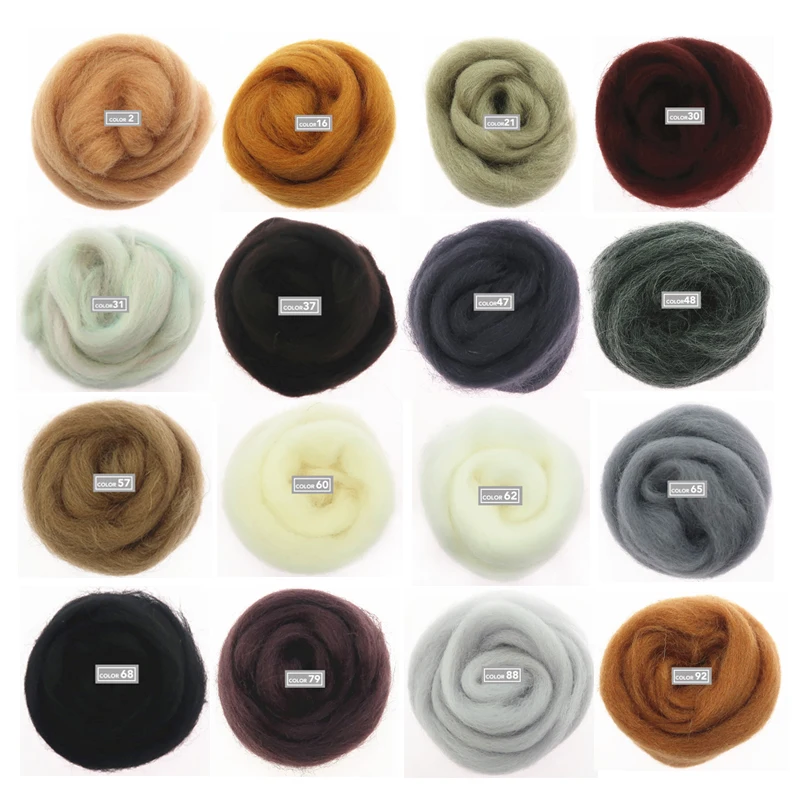 50/100 г/пакет Мягкий войлок шерстяной вязаный пуловер ровинг шерсть волокна для