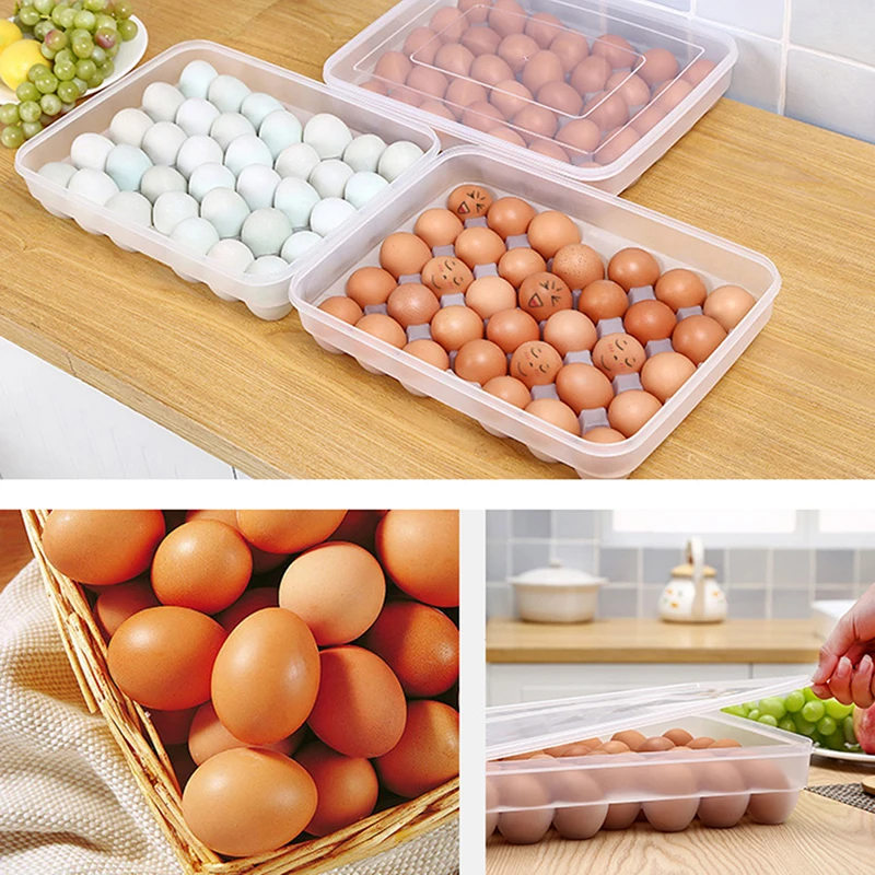 34 отделения креативная пластиковая коробка для яиц кухонная хранения держатель