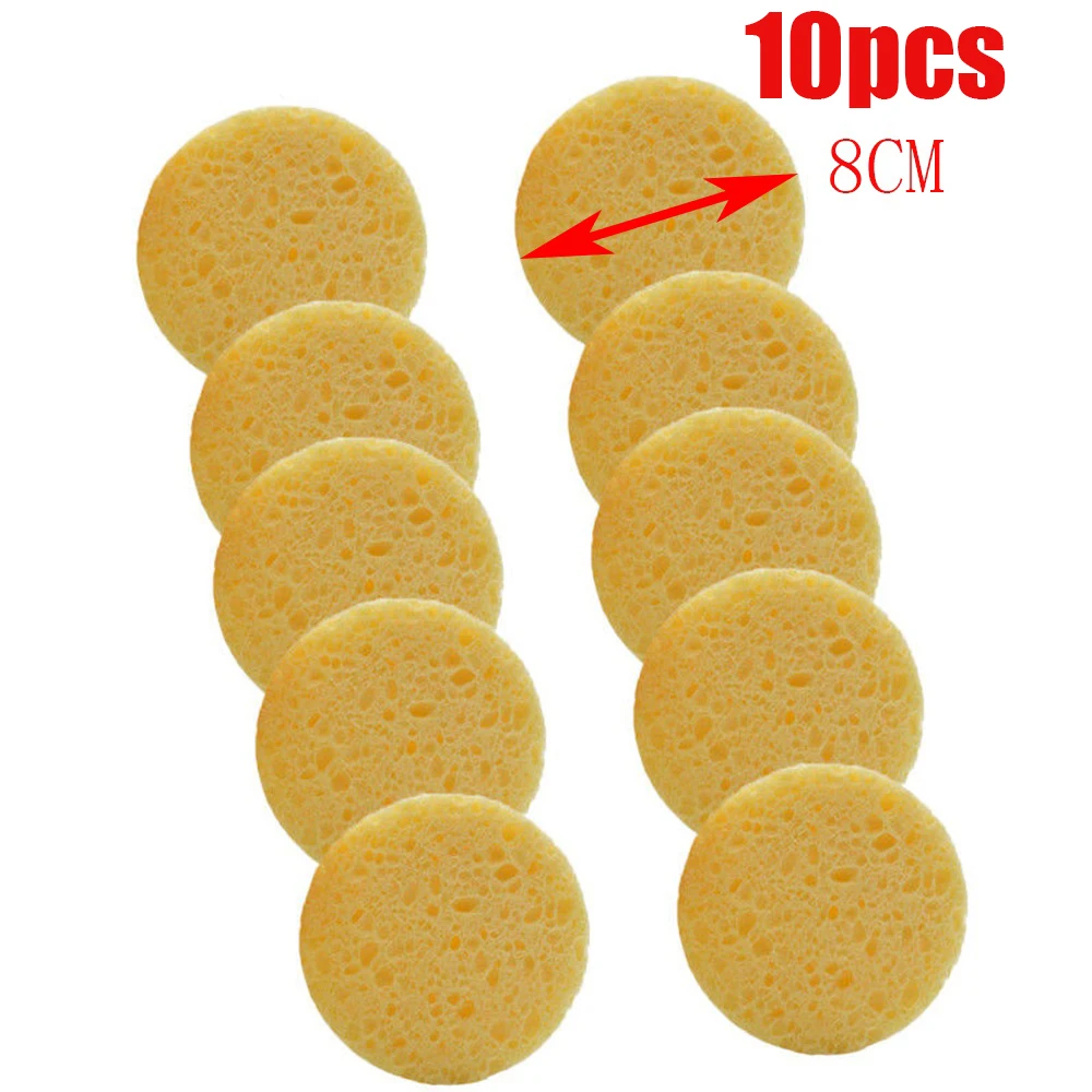 8CM 10PCS 1/4/5/8/12 шт./компл. Портативный многоразовые бамбуковые волокна моющиеся патронов колодки средство для снятия макияжа с ватными тампонами Очищающая Подушечка Для лица инструмент - Цвет: 8CM 10PCS