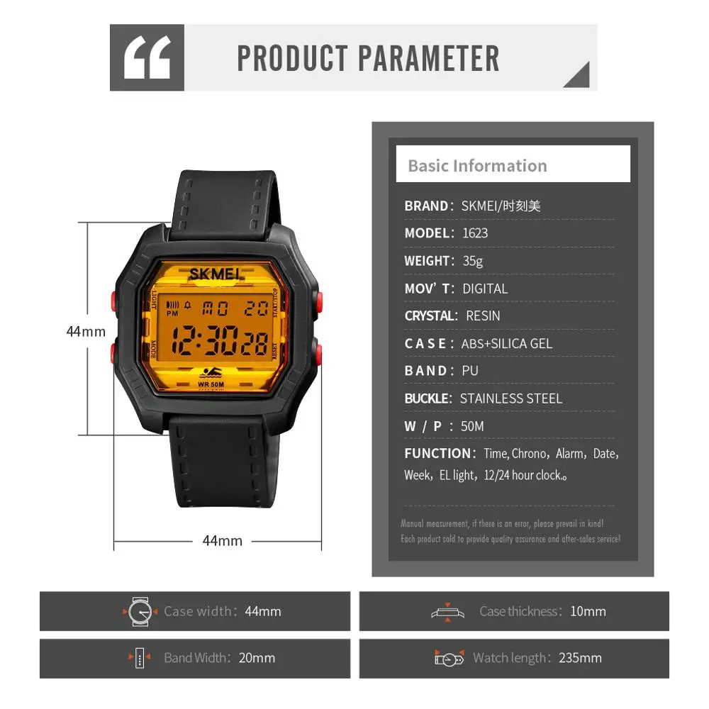 

SKMEI Personality Women Men Watch Removable Case Shockproof Boys Girls Digital Wristwatches Fashion Watches reloj hombre 1623