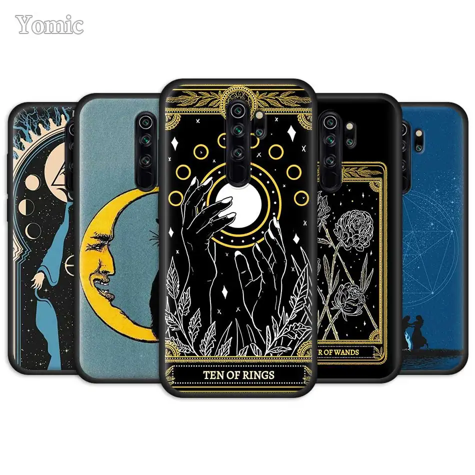 

Witches Moon Tarot Mystery Totem Case for Xiaomi Redmi Note 9S 8 9 8T 7 10 Pro 9C 9A 7A 8A 6A Black Soft Phone Cover
