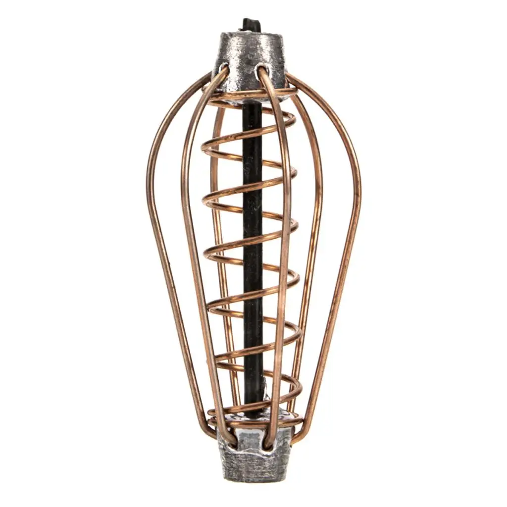 Медная пружинная рыболовная кормушка нагруженная катушка встроенные кормушки