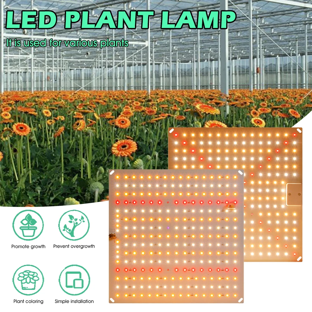 

LED Grow Light Full Spectrum Waterproof Plant Phyto Growth Lamp for Indoor Greenhouse Plants Flowers Vegetables Seedings