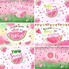 Фон для дня рождения с изображением арбуза в дыни розовый арбуз фон для милой девочки на 1-й День Рождения Декор товары для портретной фотографии