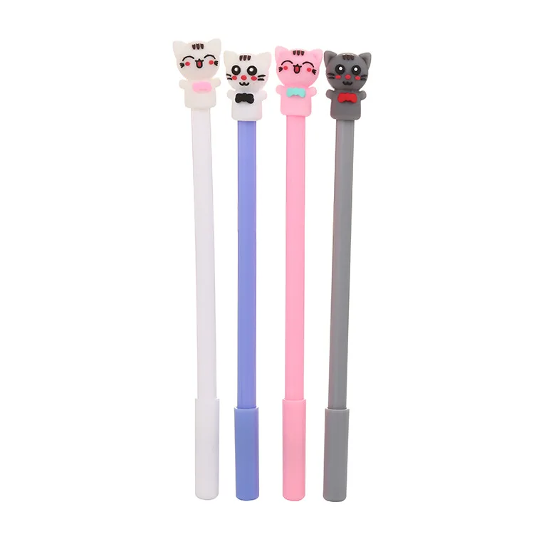 Tanie 24 Sztuk Kreatywny Kotek Długopis żelowy śliczne Biurowe Cartoon Kot Materiały Biurowe Fabryka Hurtownie Kawaii Szkolne
