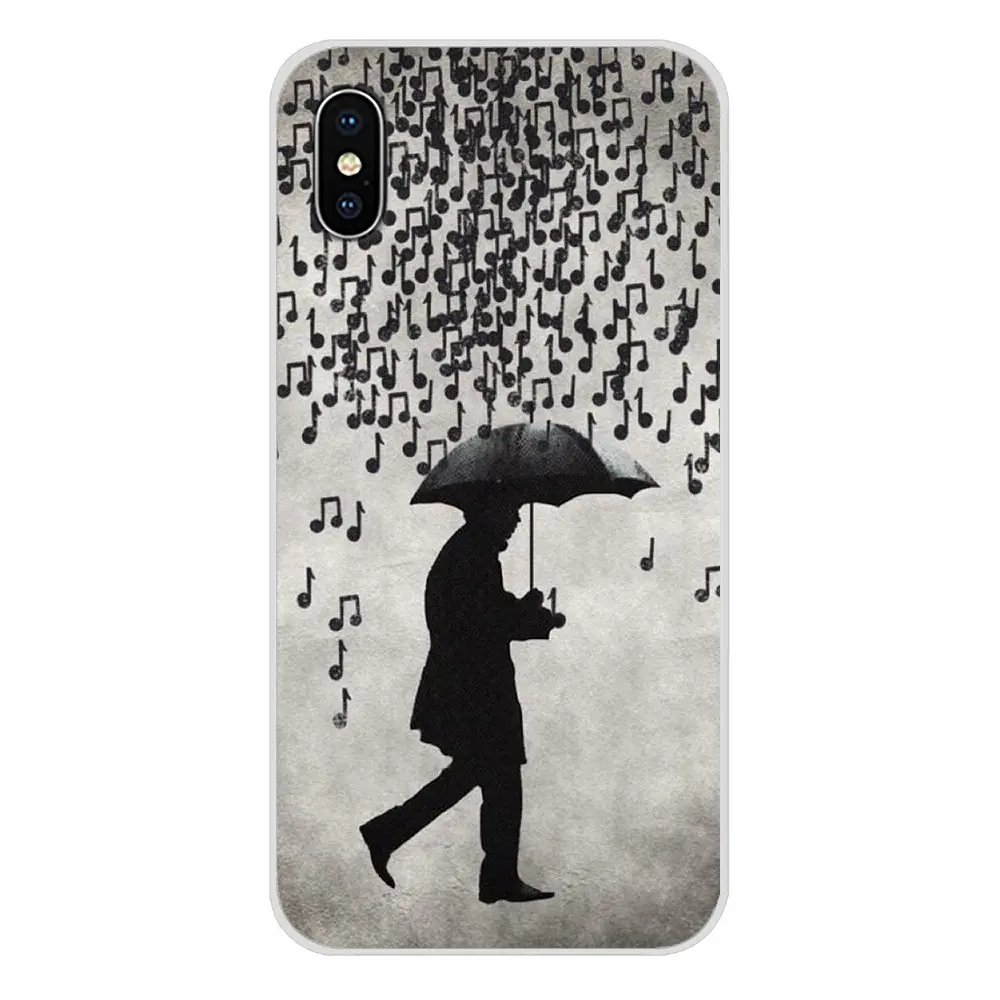 Аксессуары чехол для телефона Любовь Музыка стикеры на клавиши пианино зонтик
