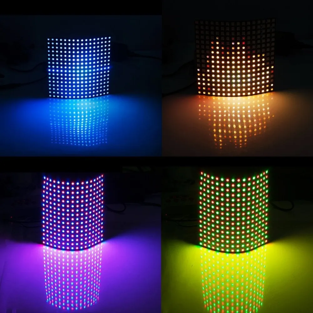 5V ws2812b Full Dream led панель пикселей экран дисплея; индивидуально Адресуемая цифровая матрица полосы; 8x32 16x16 8x8