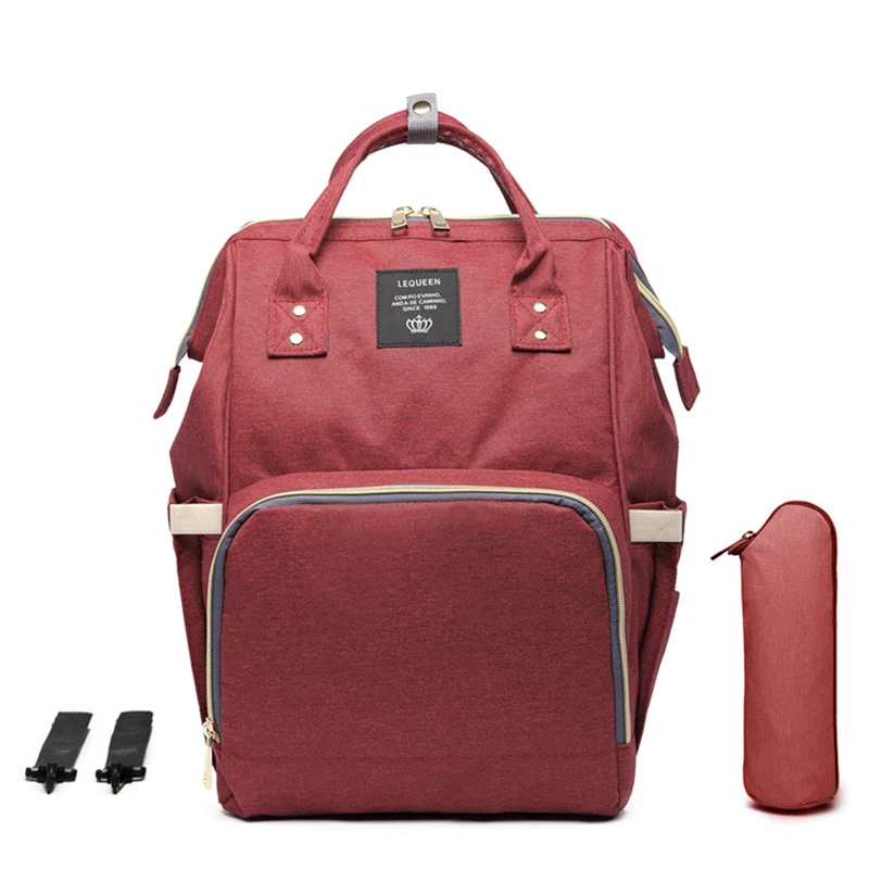 Lequeen Diaper Bag J LEQUEEN пеленка мешок USB Мумия Материнство сумка большая мода кормящих путешествия рюкзак коляска детская сумка уход за ребенком подгузник рюкзак - Цвет: Lequeen Diaper Bag J