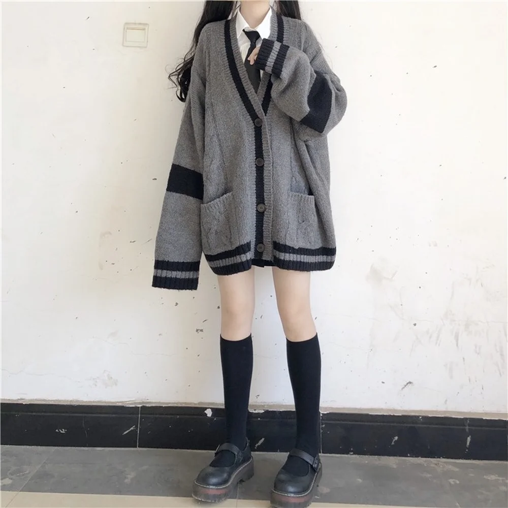 

Sweater Women's Korean College Style Loose Autumn Sweet Sweater Shirt Winter JK Sweater Coat Japanese School Uniform