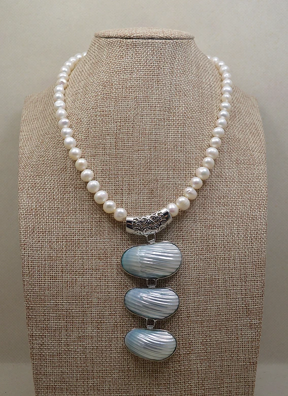 Ожерелье из пресноводного жемчуга 8 9 мм|freshwater pearl necklace|pearl necklacenecklace big |