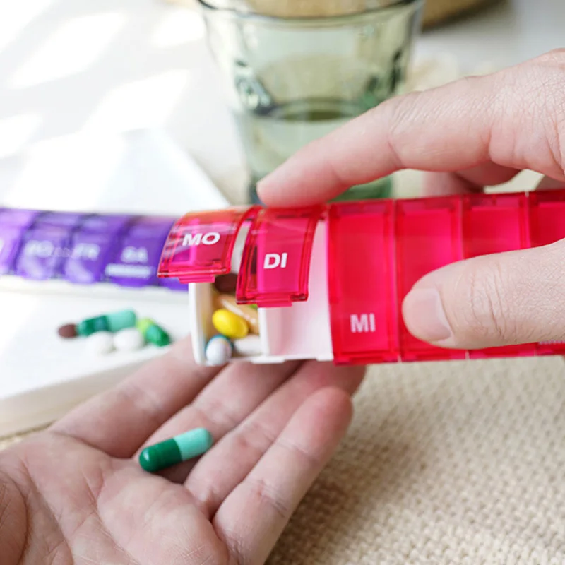 

Pill Organizer Tablet Pill Storage Box Plastic Medicine Box Splitters