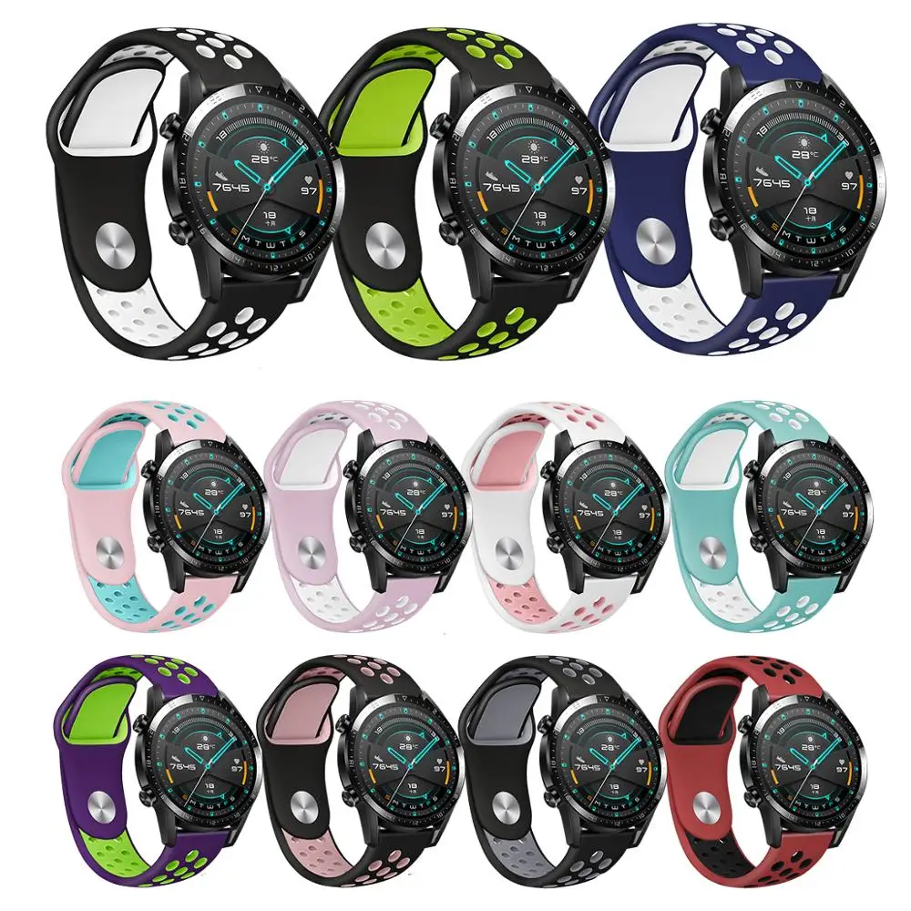 Ремешок сменный для наручных часов мягкий силиконовый браслет Huawei Watch GT2 46 мм/Watch
