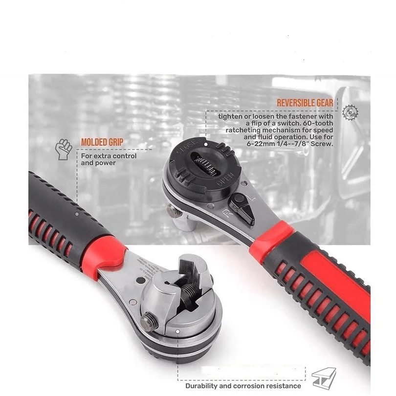 

Multi-function Adjustable Ratchet Wrench One For Many Tool Assistant