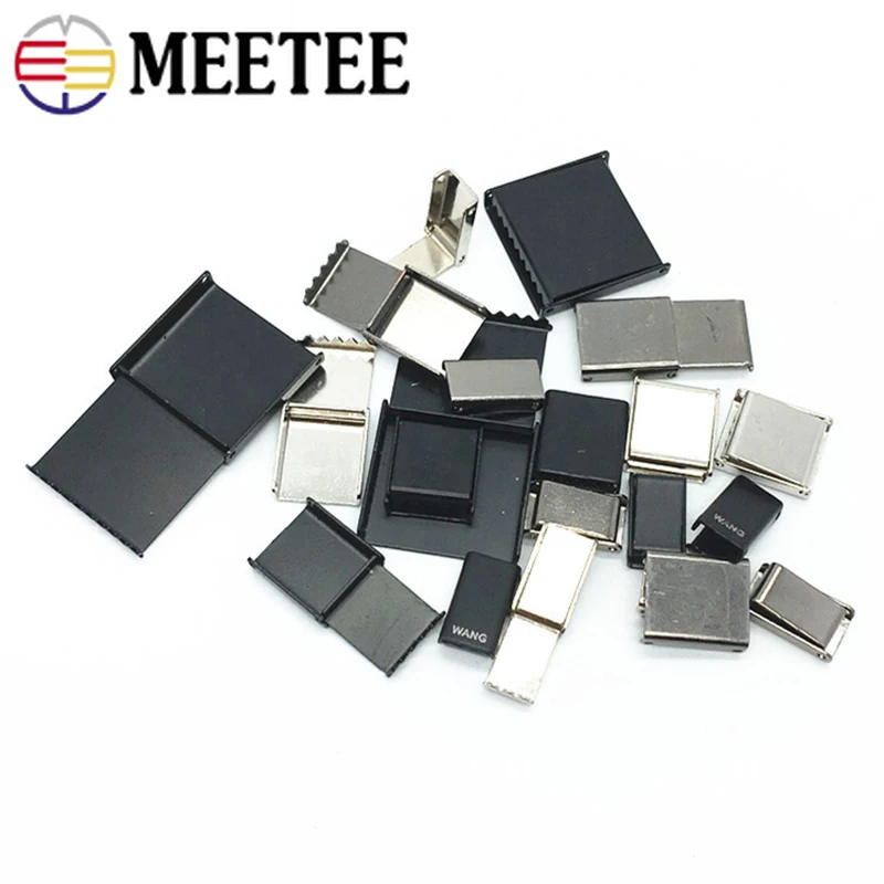 Meetee 10/30 шт. Металлический ремешок пряжки с зажимом для брюк зажим ремня кнопки