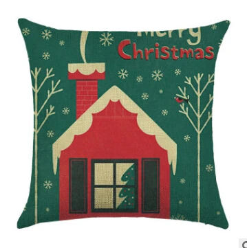 Рождественская наволочка льняная Подушка декоративная для автомобиля дивана