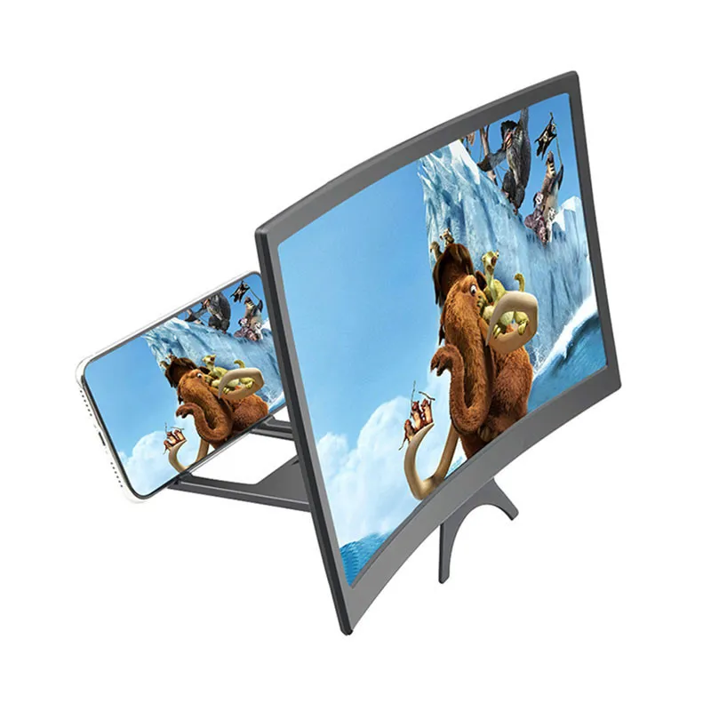 12 &quotHD Stend Увеличенный экран сотовый телефон проекционный кинотеатр усилитель