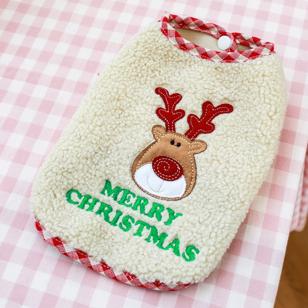 

Fleece Warm Dog Vest Coat Winter Pet Jacket Outfit Christmas New Year Clothing For Small Medium Dogs Puppy Yorkshire Outfit