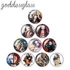 Аниме Демон Истребительница Kimetsu без Yaiba камадо Tanjirou 10 шт. 12 мм18 мм20 мм25 мм кабошоны круглые кабошоны разрисованные изделия из стекла с плоской задней частью, украшения своими руками