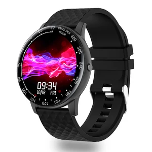 smart watch full round screen fitness tracker ip68 waterproof blood pressure sport smartwatch women men for android ios iphone free global shipping