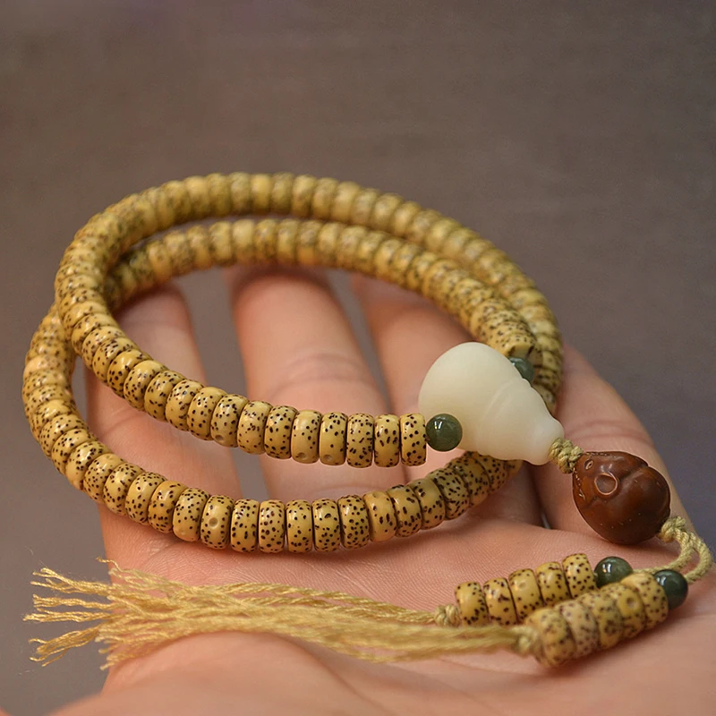 

JoursNeige Natural Xingyue Bodhi Bracelet 10mm Pill 108 Beads High Density Bracelet Lucky for Men Women Xingyue Buddhism Jewelry