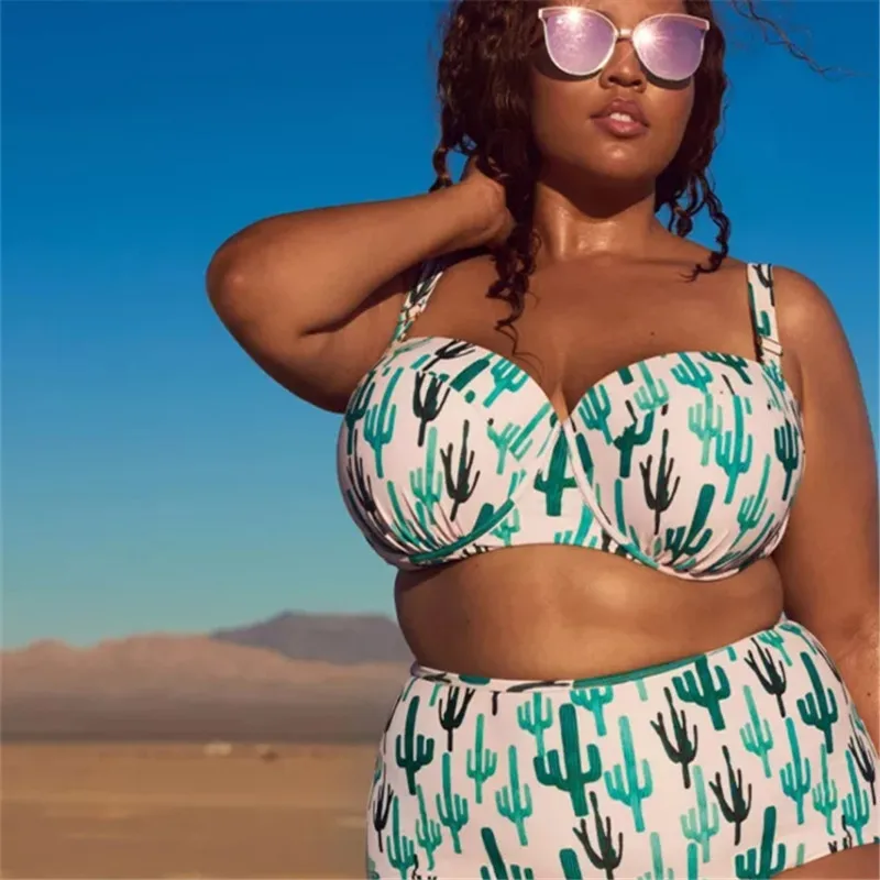 Кактус размера плюс купальник для женщин одежда плавания 2021 лето набор бикини