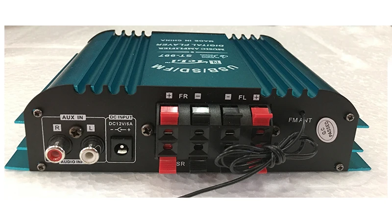 DC12V 40 Вт+ 40 Вт мини 4-канальный Bluetooth автомобиля домашнем компьютере цифровой аудио усилитель пульт дистанционного управления FM радио USB SD музыкальный плейер