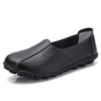 loafers women pu leather flats short plush winter casual shoes female flat large size solid black shoes women
