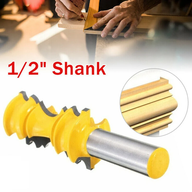 

Solid Hardened Steel 1/2inch Shank Crown Molding Router Bit Milling Cutter Tool For Woodworking New Arrivals