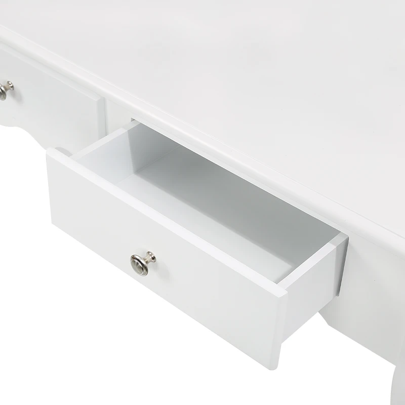 Домашняя мебель туалетный столик для макияжа с табуретом 4 ящика 3 зеркала мягкой