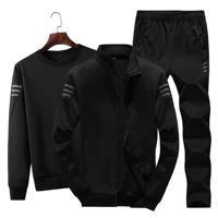 track field sports mens three piece suit pants jacket underwear outdoor running sports suit autumn and winter casual sweater