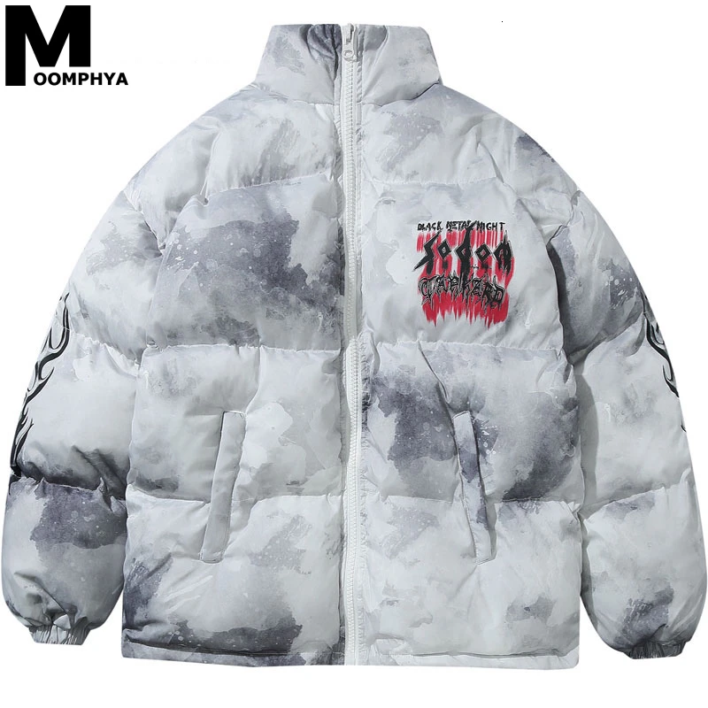 Moomphya забавная парка с принтом граффити чернилами красителя куртки уличная