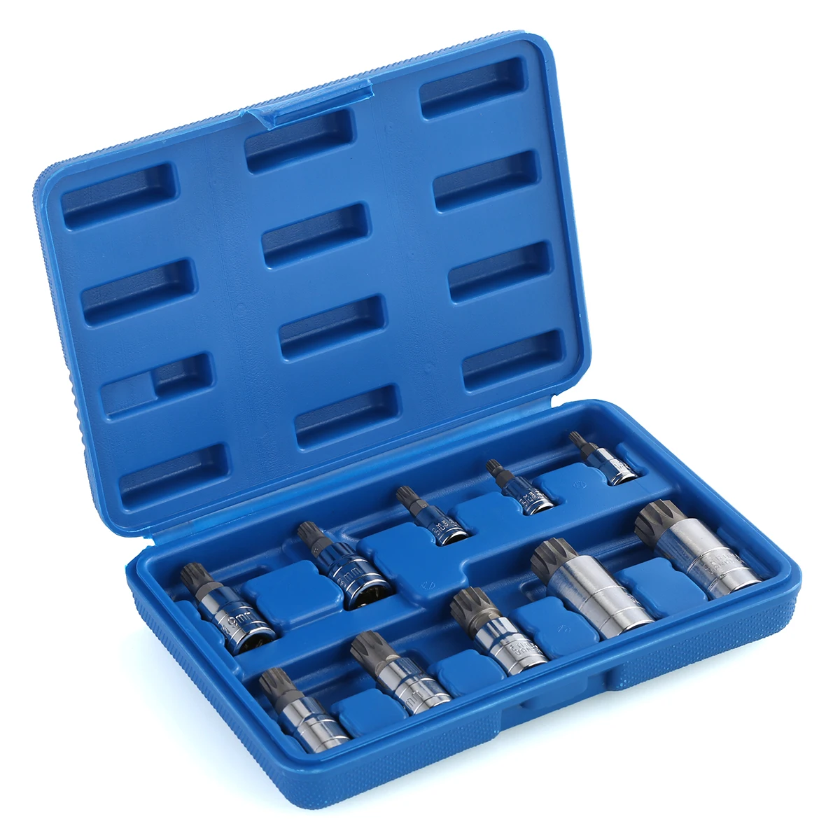 

10pcs/set XZN 12 Point MM Tamper-proof Triple Square Spline Bit Socket Set durable enough for long-term use