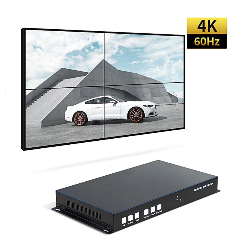 Настенный ТВ-контроллер 4K @ 60 Гц 2X2 1 HDMI2.0/HDMI1.4/DP1.2 вход 4 HDMI выход видеопроцессор с