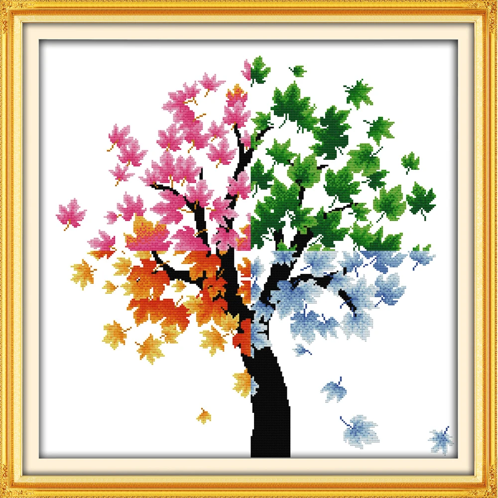 

Everlasting Love The Four Seasons Of Life (small) Chinese Cross Stitch Kits Ecological Cotton Stamped DIY Christmas Decoration