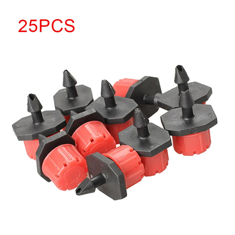

25pcs Micro Flow Dripper Drip Head 1/4 Inch Hose Garden Irrigation Misting AUG889